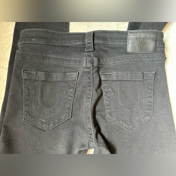 True Religion Halle Mid Rise Super Skinny Jean in Black NWOT - Picture 4 of 5